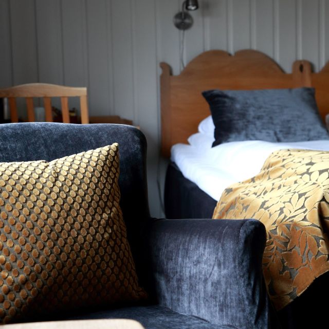 Standard room chair and bed