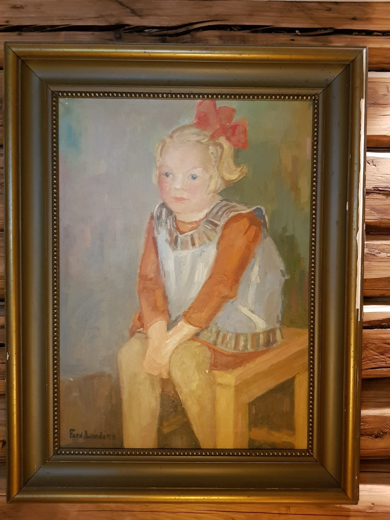 Painting of a little girl