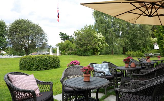 Uteområde på Sanner hotell
